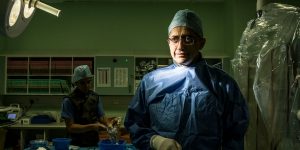 A photo of DR Malik in operation room